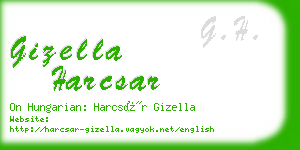 gizella harcsar business card